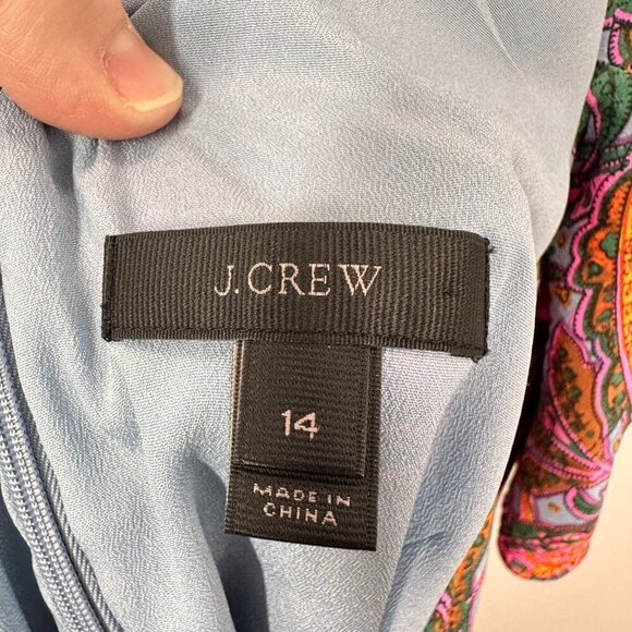 J. Crew Size 14 Pink 100% Silk Flutter Sleeve Mini Dress Wedding Guest - Picture 2 of 6